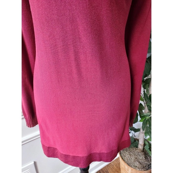 Alfani Women Solid Pink Rayon Long Sleeve Turtle Neck Casual Sweater Size Medium - Picture 5 of 12